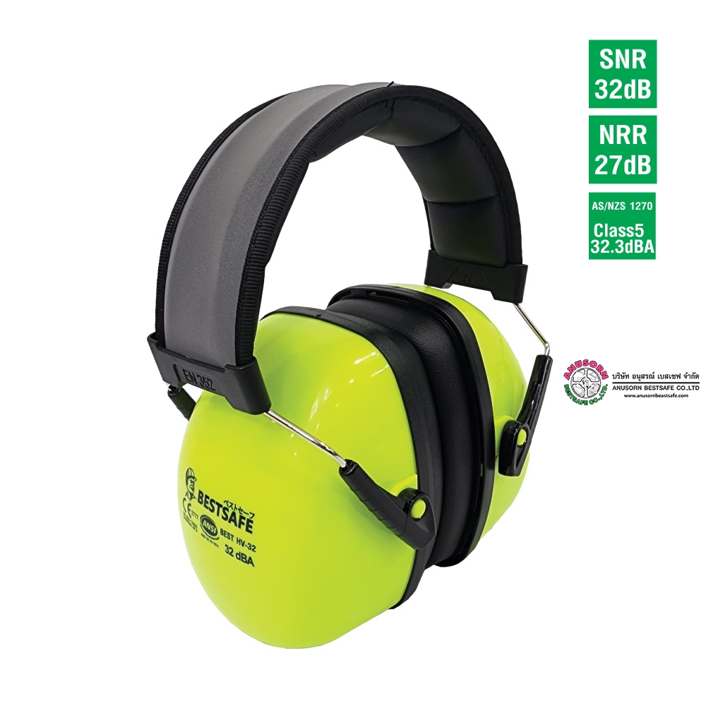 HV-32 ที่ครอบหูสาย Titanium with coating BESTSAFE (32 dBA) # BESTSAFE